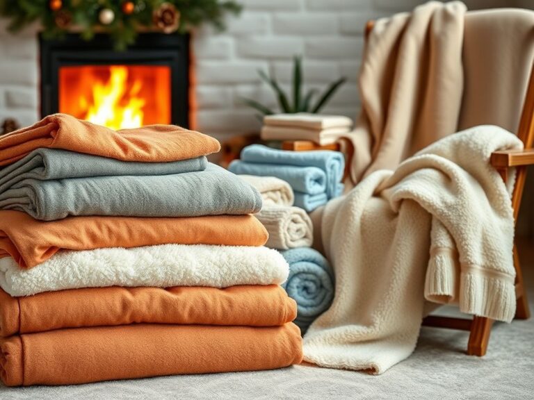 Flick International Cozy winter scene with flannel sheets and plush towels