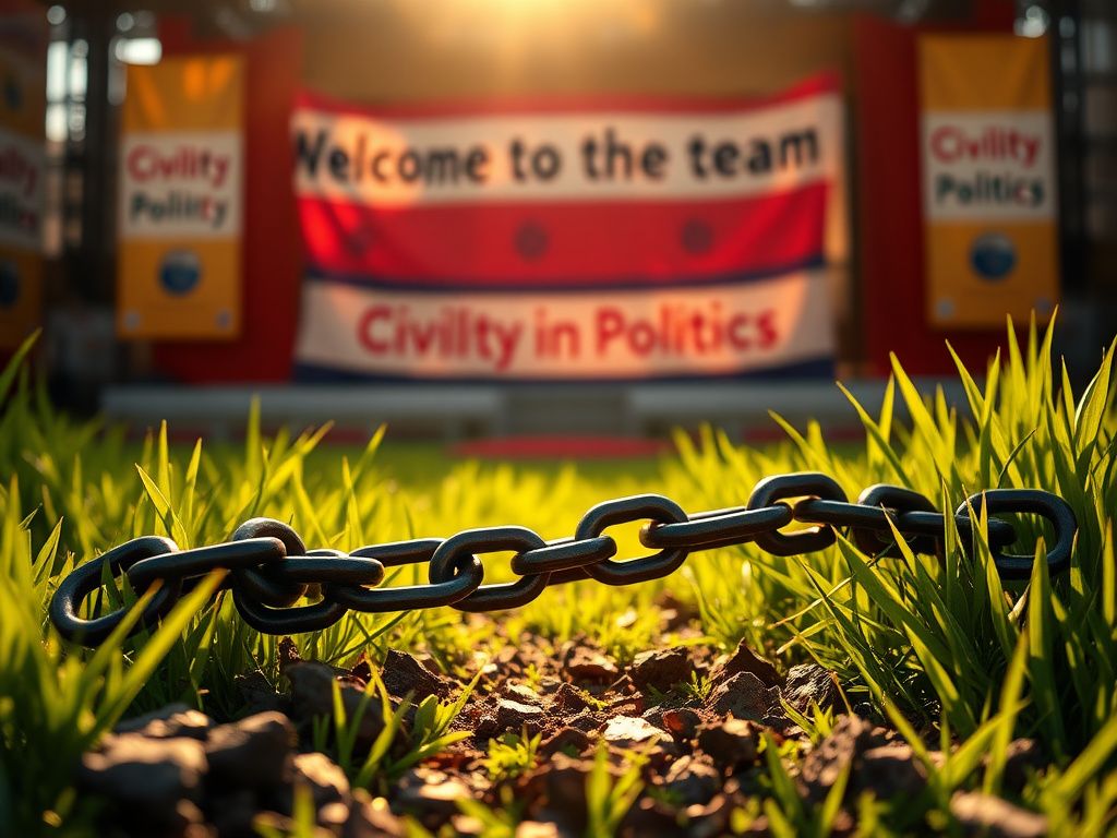 Flick International A symbolic broken chain in a sunlit setting representing a shift in political discourse