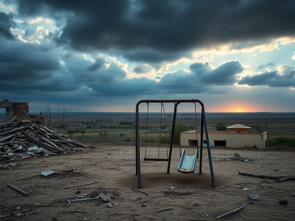 Flick International Barren landscape in Gaza showcasing destruction after the war