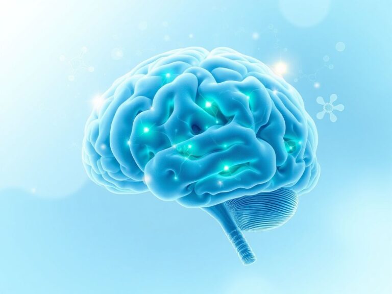 Flick International Scientific illustration of a semi-transparent brain highlighting tau proteins depicted as soft, melting clusters