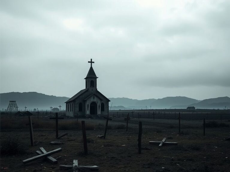 Flick International A burned church in Nigeria symbolizing the persecution of Christians