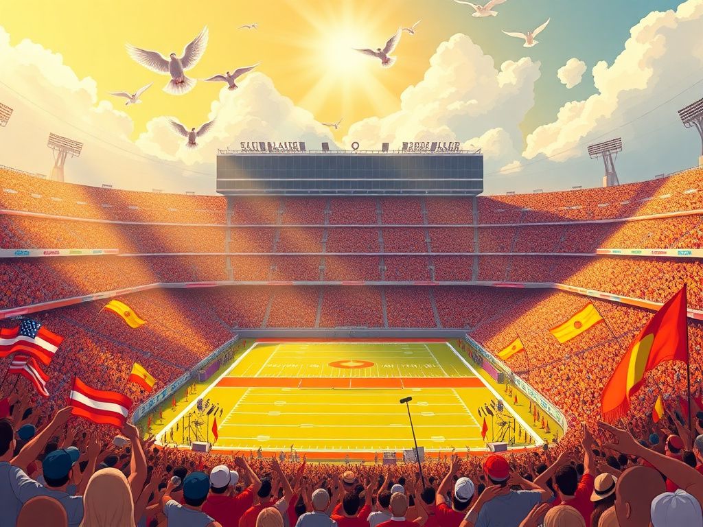 Flick International A vibrant football stadium filled with enthusiastic fans, symbolizing American football culture and support.