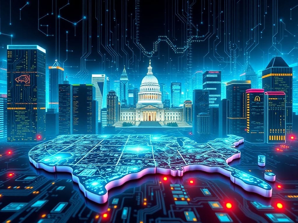 Flick International Conceptual image of a digital city grid showcasing technology and AI innovations