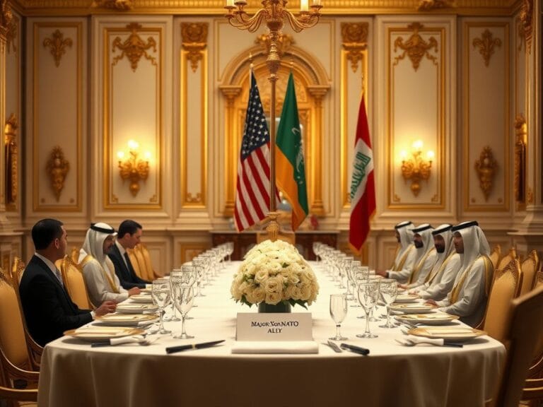 Flick International A grand dining table set for a state dinner featuring fine china and crystal glassware