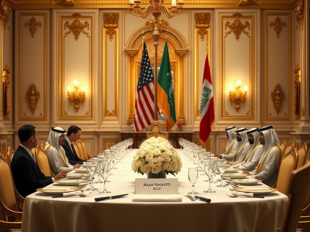 Flick International A grand dining table set for a state dinner featuring fine china and crystal glassware