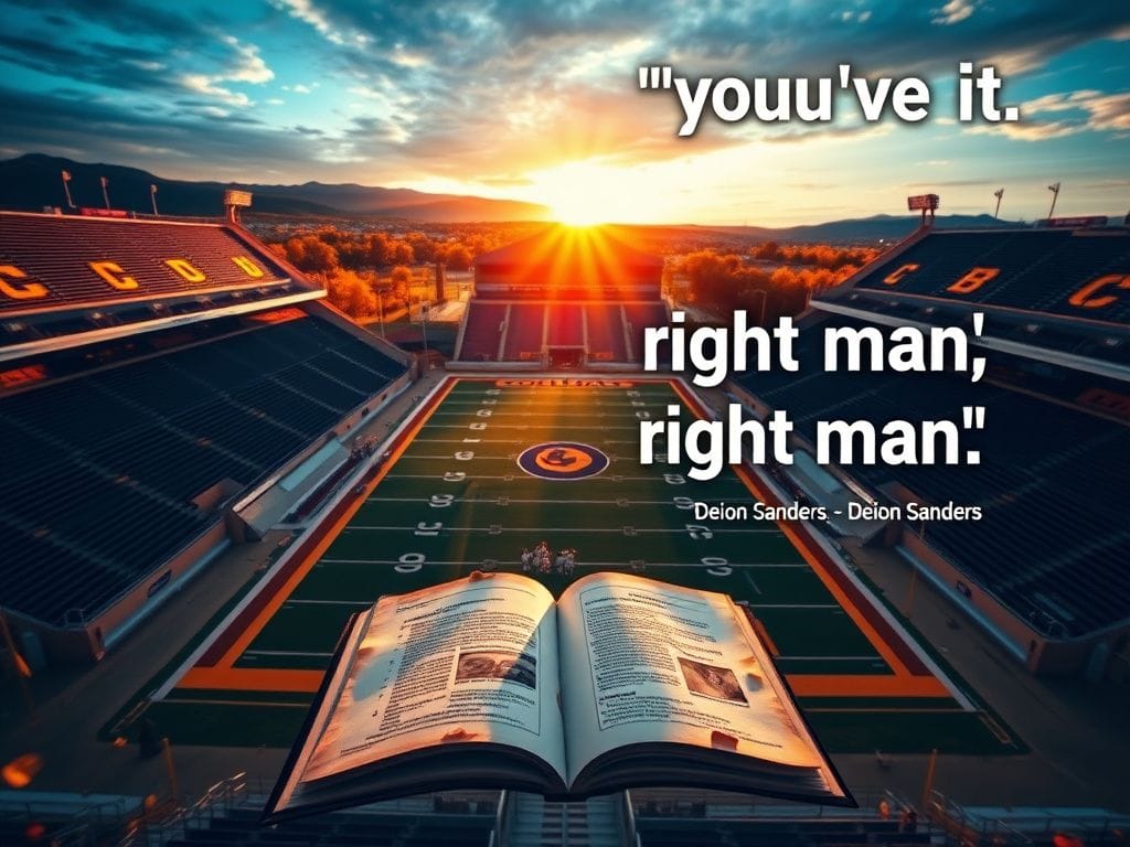 Flick International Overhead view of Colorado Buffaloes football stadium during sunset