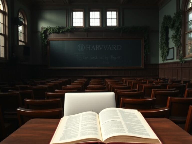 Flick International Empty Harvard lecture theater symbolizing isolation and reflection