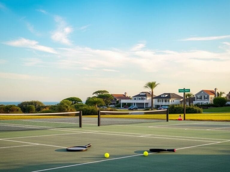 Flick International Quiet pickleball courts in a coastal California town