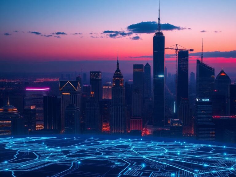 Flick International Futuristic city skyline at twilight symbolizing the centralization of AI regulation