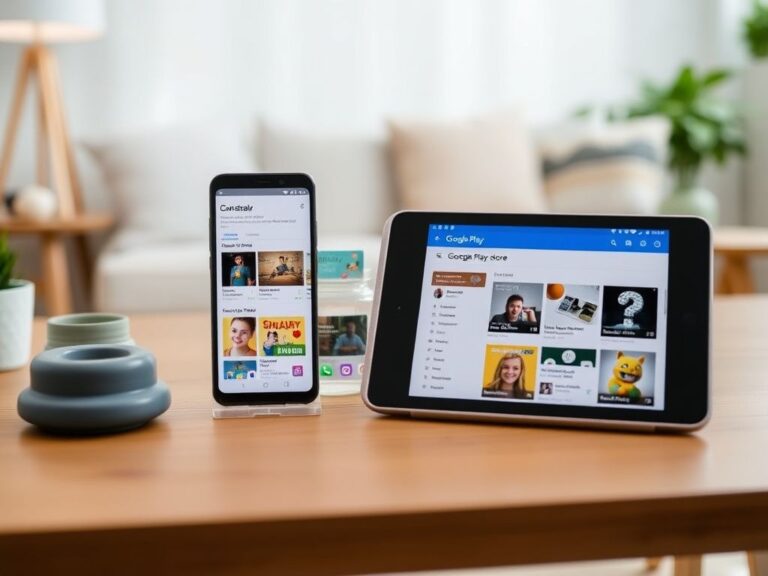 Flick International A modern smartphone and tablet displaying Google Play Store with an 'Uninstall' button prominently featured