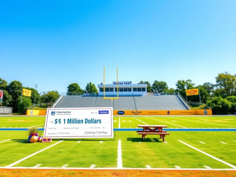 Flick International Vibrant football stadium makeover in small-town Arkansas with a $1 million check