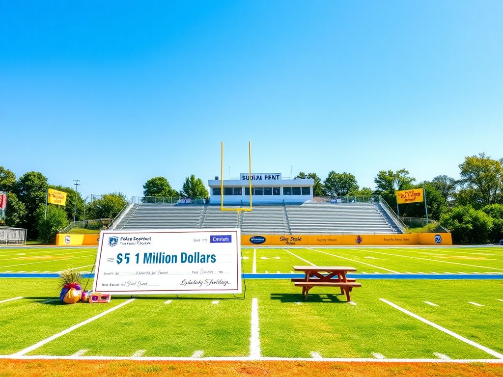 Flick International Vibrant football stadium makeover in small-town Arkansas with a $1 million check