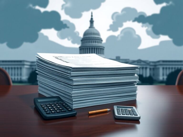 Flick International A stylized image of the U.S. Capitol building surrounded by clouds, symbolizing uncertainty in healthcare legislation.