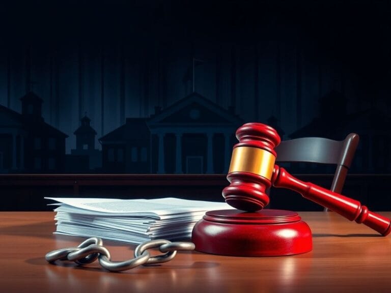 Flick International Courtroom scene symbolizing legal battle over free speech with gavel and legal documents