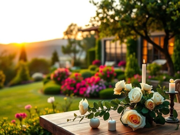 Flick International Serene Monticeto sunset landscape with a beautifully landscaped garden