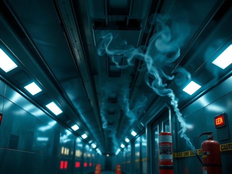 Flick International Smoke rising in the underground trolley system of the U.S. Capitol