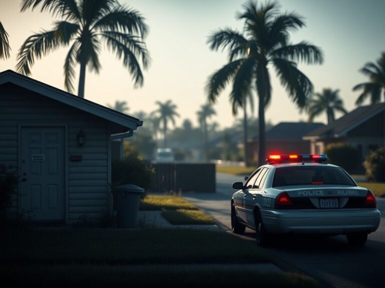 Flick International Closed front door of a modest home with a 'No Trespassing' sign in a suburban neighborhood