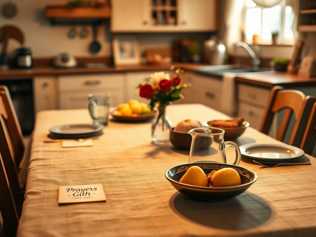 Flick International A cozy dining table set for a meal, symbolizing family connection and faith discussions