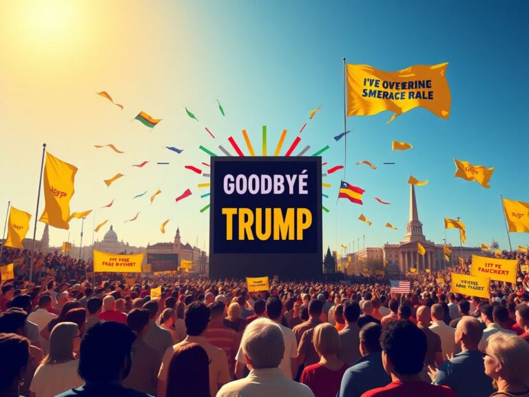 Flick International Diverse audience in a public square looking upwards with anticipation towards a stylized sound system