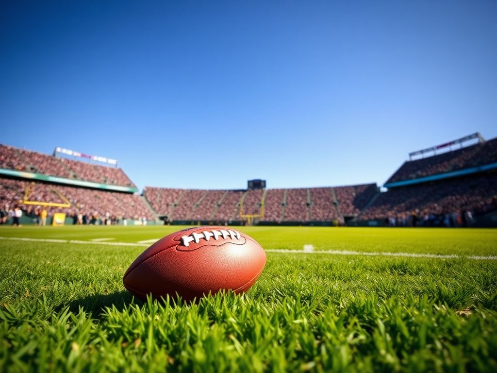 Flick International Green Bay Packers players celebrating a game-sealing interception against the Minnesota Vikings