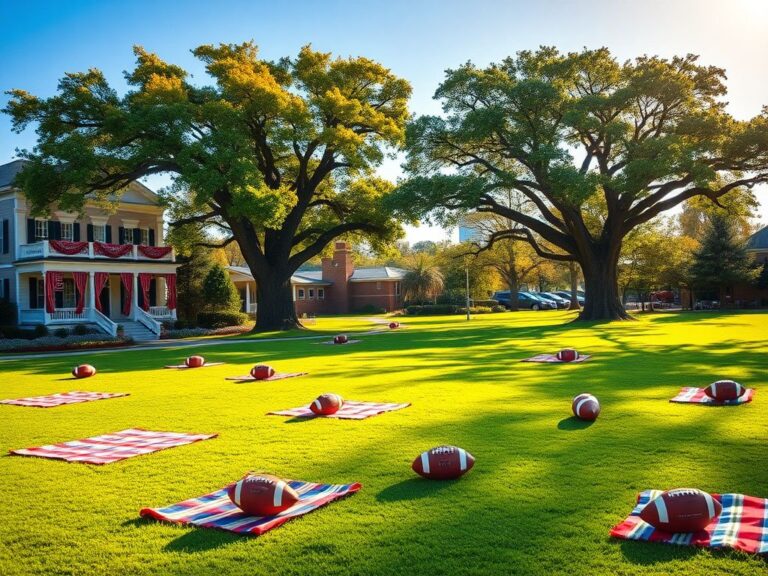 Flick International Vibrant university campus scene in Southern sun with students enjoying the outdoors