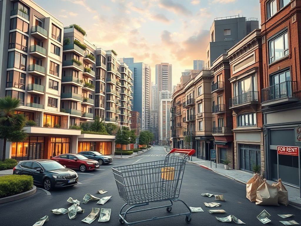 Flick International A split cityscape showing wealth and poverty contrast