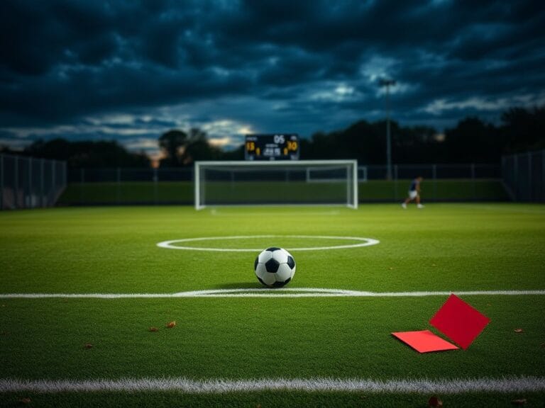 Flick International Dramatic soccer scene depicting a red card incident during a Premier League match