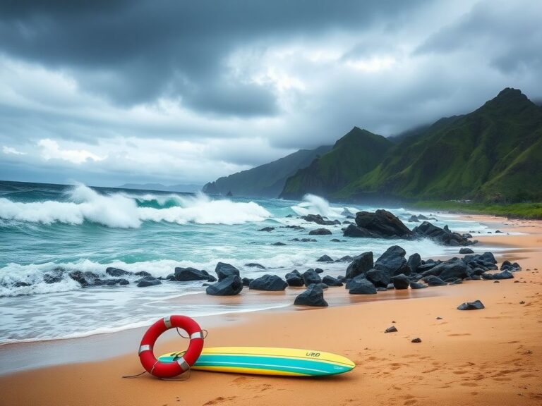 Flick International Turbulent waves crashing against rocky shores at Waiapua‘a Bay, Hawaii