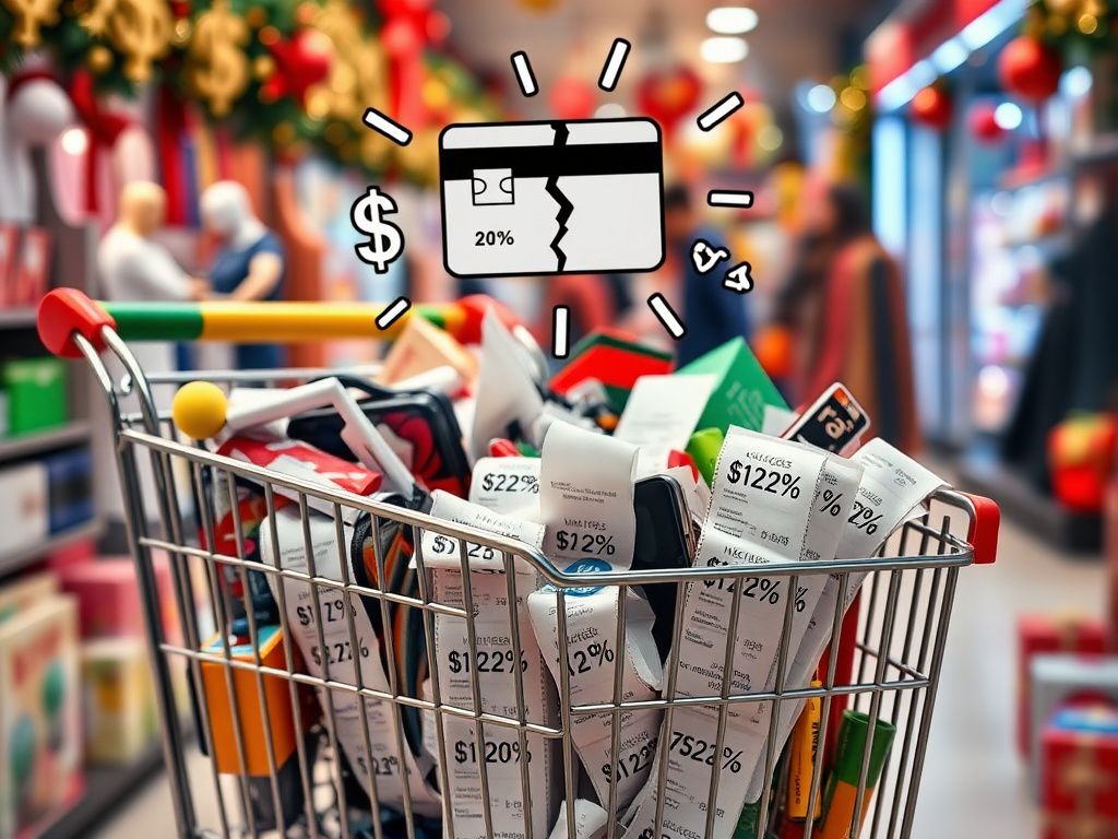 Flick International Cluttered shopping cart filled with products illustrating swipe fees during Black Friday