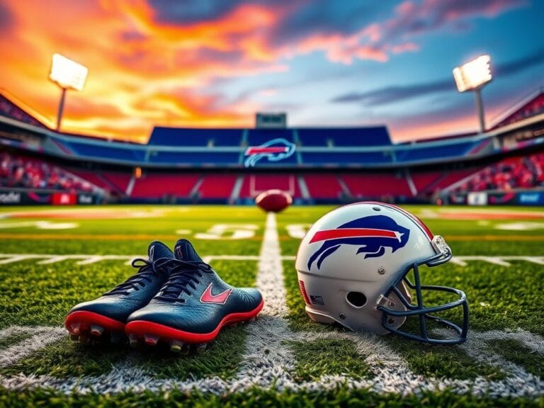 Flick International Dynamic NFL stadium scene featuring Buffalo Bills colors and prepared game gear