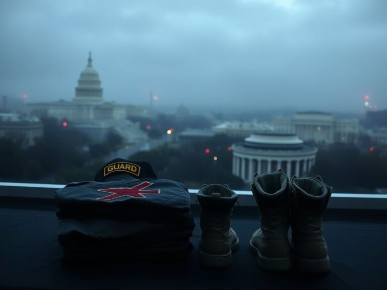 Flick International Panoramic view of Washington, D.C. featuring the U.S. Capitol and Lincoln Memorial shrouded in fog