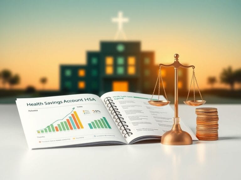 Flick International A modern healthcare setting with health savings account booklet illustrating rising costs and patient empowerment