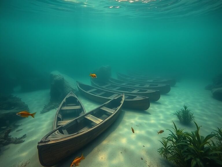 Flick International Ancient dugout canoes preserved underwater at Lake Mendota