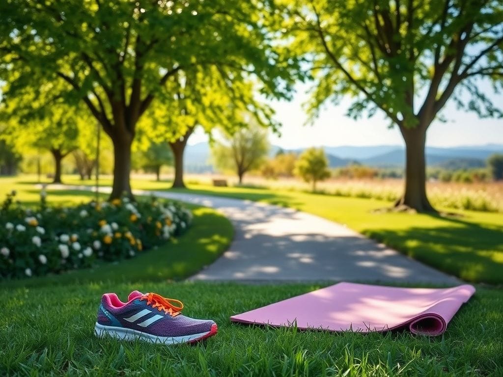 Flick International Tranquil outdoor park scene promoting physical activity and wellness