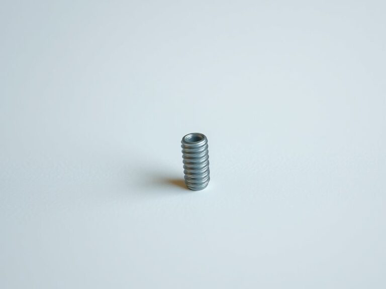 Flick International Close-up of a delicate ceramic dental implant on a soft background