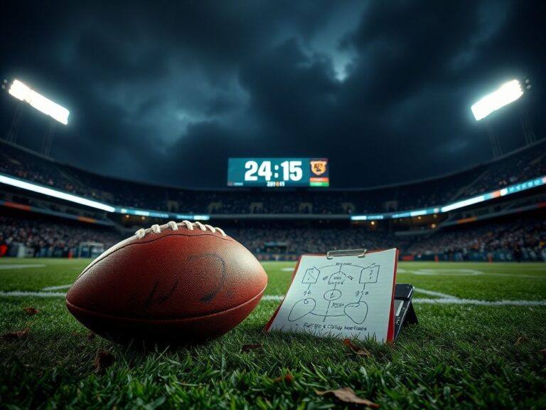 Flick International A weathered football on muddy ground at Lincoln Financial Field after a game