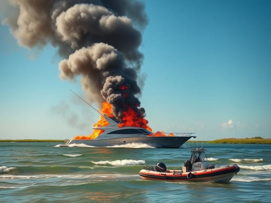 Flick International 35-foot boat engulfed in flames off Hallandale Beach