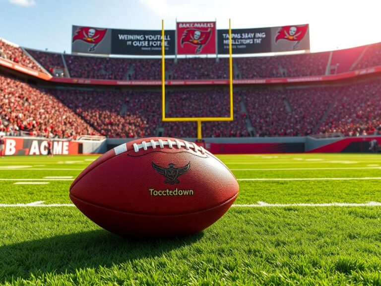 Flick International Baker Mayfield throws a touchdown pass to lineman Tristan Wirfs during a Buccaneers game against the Cardinals