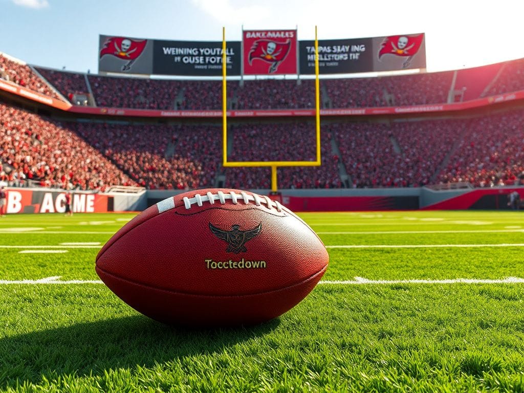 Flick International Baker Mayfield throws a touchdown pass to lineman Tristan Wirfs during a Buccaneers game against the Cardinals