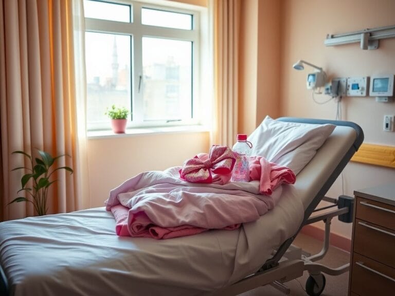 Flick International Hospital room with a stretcher and bright, colorful items symbolizing JoJo Siwa's vibrant personality