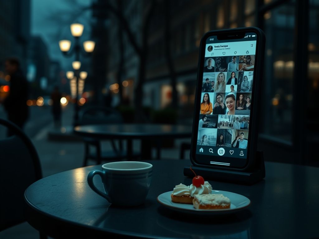 Flick International A dimly lit café table with an empty coffee cup and untouched dessert symbolizing unfulfilled dates