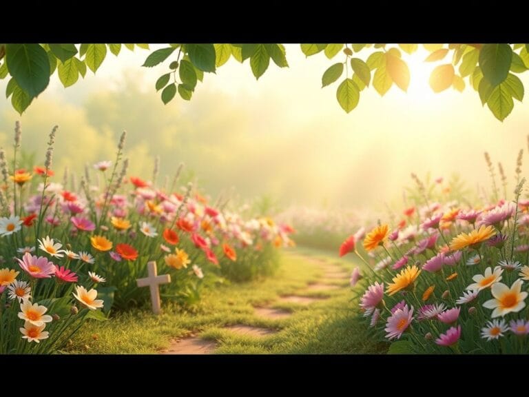 Flick International Serene landscape with blooming garden symbolizing fertility journey