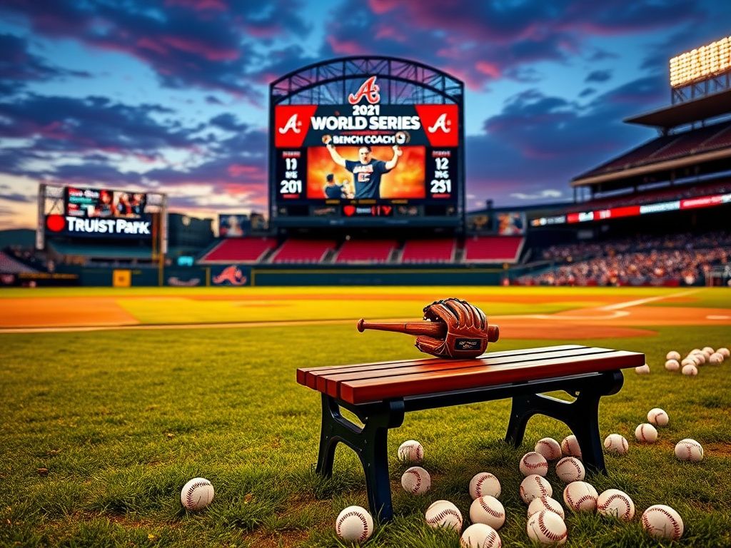 Flick International A vibrant baseball field at dusk at Truist Park, home of the Atlanta Braves