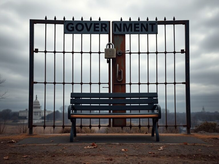 Flick International Closed gate labeled 'Government' symbolizing the ongoing government shutdown