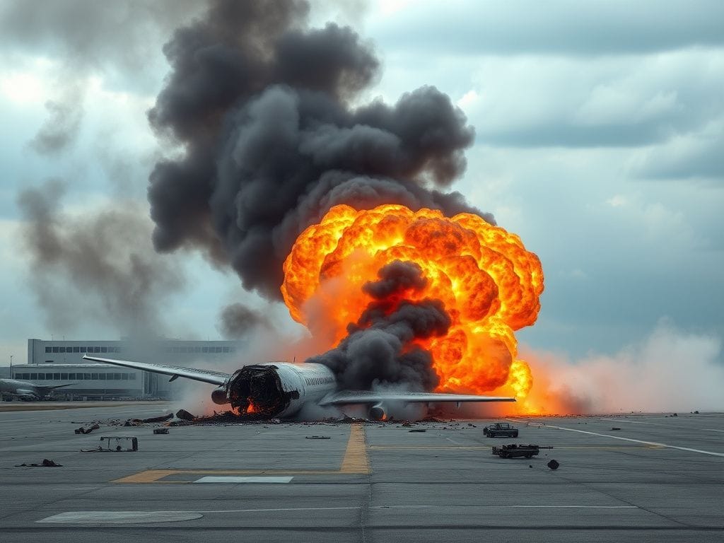 Flick International Massive fireball erupts from wreckage of UPS Flight 2976 at Louisville airport