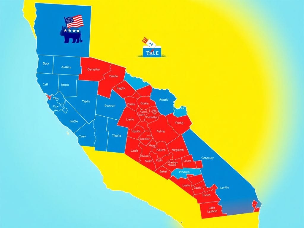 Flick International Detailed map of California showcasing newly drawn congressional districts after Proposition 50