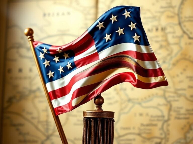 Flick International Trophy shaped like an American flag crafted from historic materials