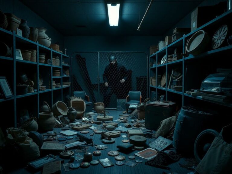 Flick International Storage room filled with historical artifacts after museum heist