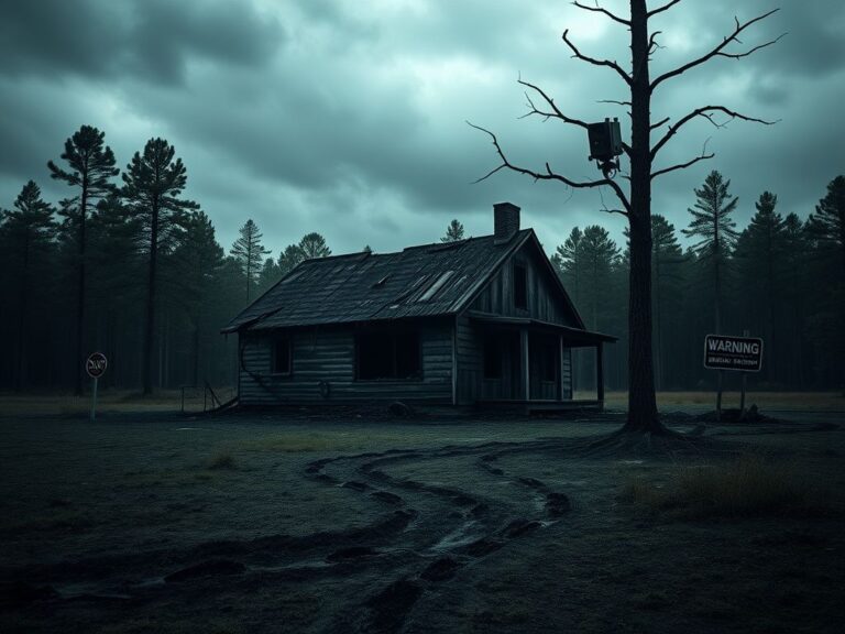 Flick International Charred house in remote area after recent arson incident linked to murder suspect