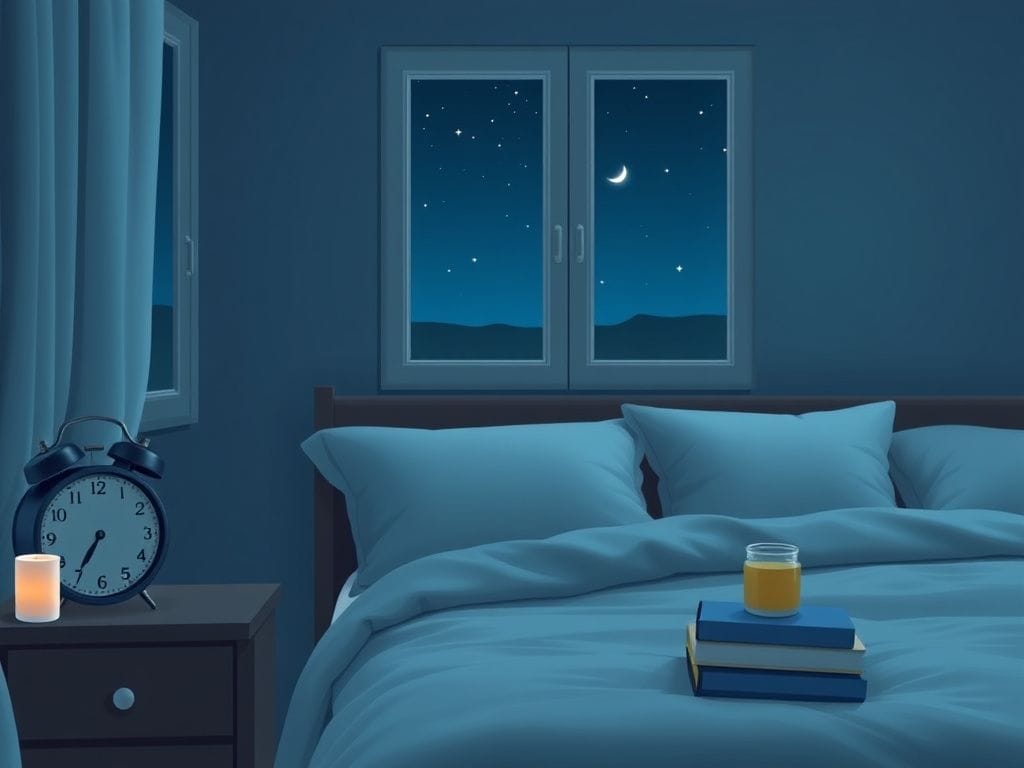 Flick International A cozy bedroom at night with a neatly made bed and a bedside clock showing 10:30 PM